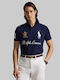 Polo Herrenbluse Kurzarm Dunkelblau