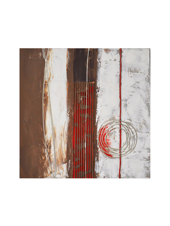 Sinialo Leinwand Weiß-Braun 50x50cm
