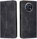 Caseme 013 Back Cover Silicone / Leather Magnetic Black (Redmi 14C / Poco C75)