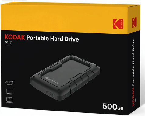Kodak P110 USB 2.0 Hard Disk Extern 500GB 2.5" Negru