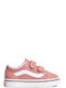 Old Skool V Color Theory Kids Sneakers with Hoop & Loop Closure Pink