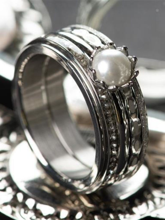 iXXXi Inel Pentru Femei Cu Zircon Din Oțel ixxxiringsilver9