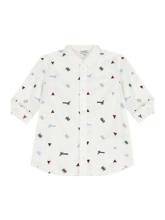 Guess Kids Shirt Short-Sleeved White