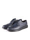 Leder Herren Freizeitschuhe Blau