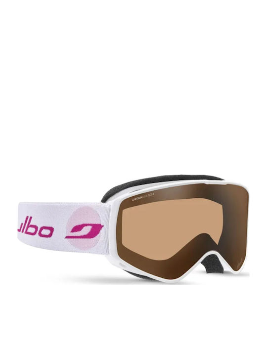 Julbo Μάσκα Σκι & Snowboard Παιδική Λευκή με Φακό σε Ροζ Χρώμα Julbo Μάσκα Σκι & Snowboard Παιδική Λευκή με Φακό σε Ροζ Χρώμα
