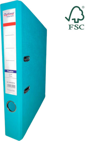 Optima Clasic & Premium A4 Binder Laminated Pp Pp Metal Edge 50 Mm Optima Premium Turquoise