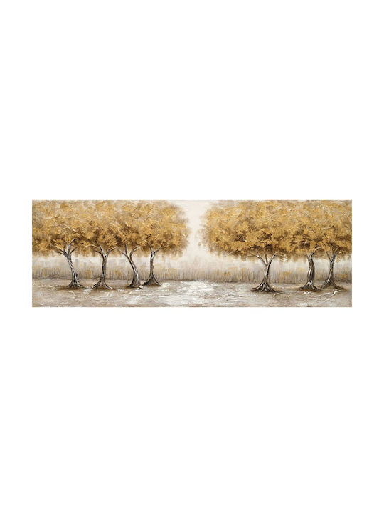 Marhome 7 Χρυσα Δεντρα Πίνακας σε Καμβά 50x150cm