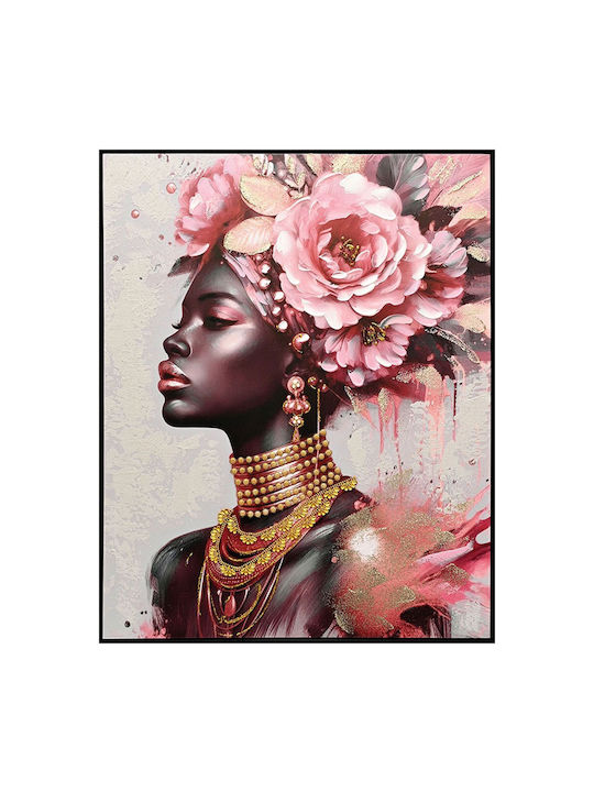 Marhome African Woman with Flowers on Head Painting on Canvas 82x102cm