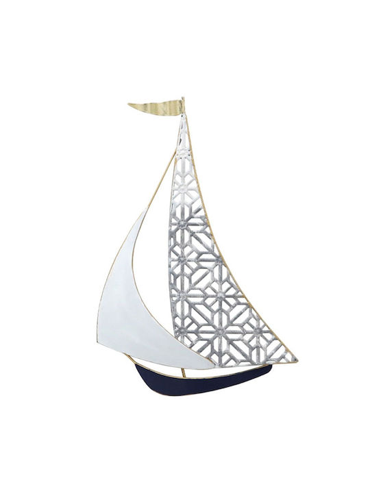 Marhome Wall Decor Silver Made of Metal 45.1x2.5x28.6cm