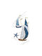 Marhome Blue Wall Decor Made of Metal 88.3x3.2x43.2cm