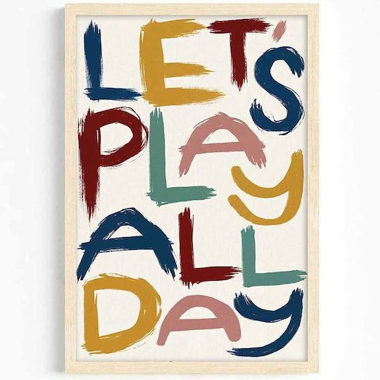 Wallity Kids Framed Wooden Wall Art 33x48cm