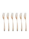 Inoxriv Set Furculițe Fructe/Desert Inoxidabile Rose Gold 15.3cm 6 Bucăți