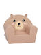 Παιδική Πολυθρόνα Bear With Ears με Μπράτσα Καφέ 42x52x32εκ.