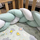 Natalino Bebelino Braided Crib Bumper Inside Multicolour Mint 20x190cm PL221