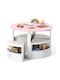 Kids Table Set with Chairs for Painting Pink Costway