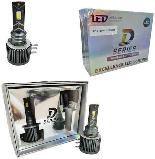 Autolampen D Series H15 Canbus LED 80W