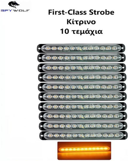 Spywolf First-class Led Strobe LKW-Volumenleuchten Gelbe 12led 12/24v 6000lm 10 Stück Tc-329
