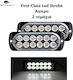 Primă Clasă Led Stroboscop Lumini De Volum Alb 12led 12/24v 6000lm 2 Bucăți Tc-354