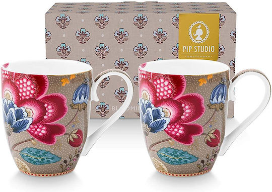 PiP Studio Blooming Tales Fantasy Κούπα Κεραμική Πολύχρωμη 450ml 2τμχ