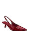 Pumps aus Lackleder mit Riemen & Mittleres Absatzhöhe Rote