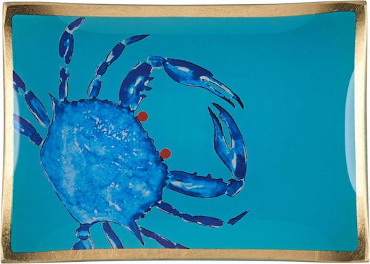 Runde Servierplatte Blau