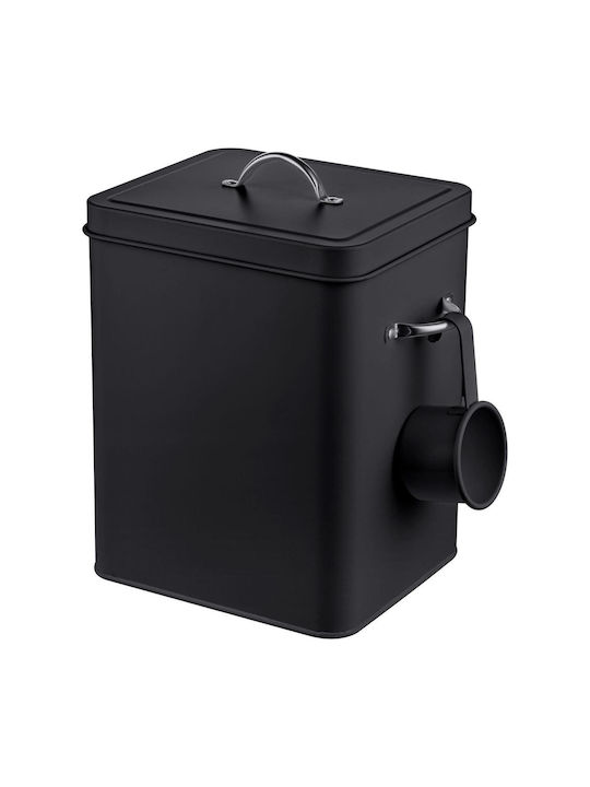 Relaxdays Coffee Jar with Lid Metallic Black