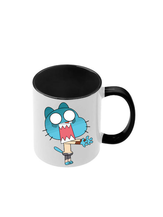Mug Amazing World Gumball Black Handle Interior