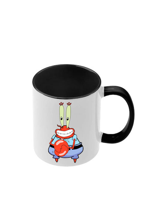 SpongeBob Mug Black Handle Interior