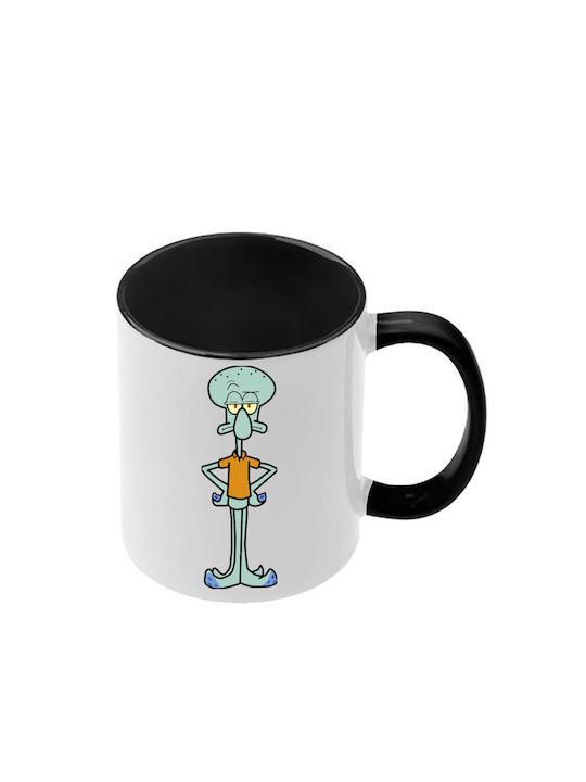 SpongeBob Mug Black Handle Interior