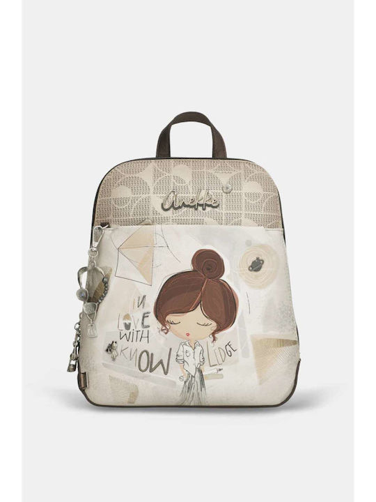 Gestrickte Damen Rucksack Mehrfarbige Handtasche