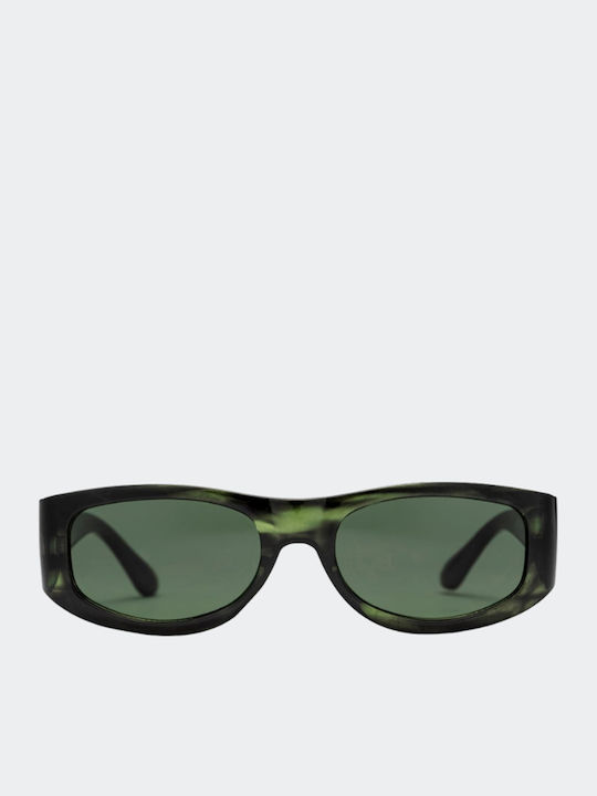 Chpo Unisex Sunglasses With Green Frame And Gre...