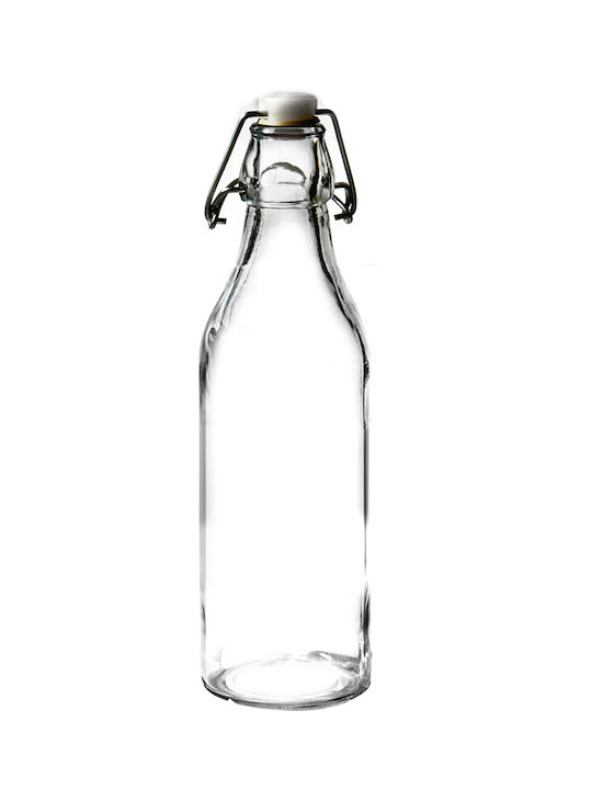 Raki Sticlă De Apă Din Sticlă Cu Clemă Transparentă 520ml