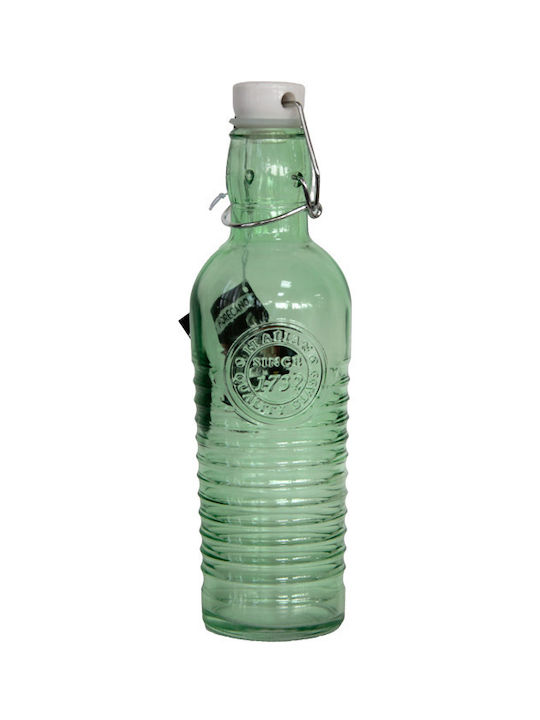 Raki Sticlă De Apă Din Sticlă Cu Clemă Verde 500ml