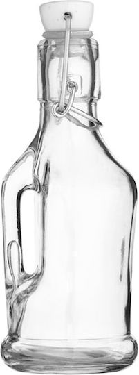 Raki Glass Water Bottle with Transparent Clip 500ml