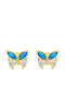 Xryseio Earrings Silver Gold Plated with Stones