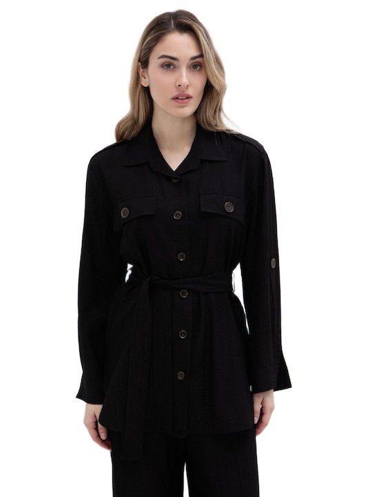 Long Sleeve Women's Shirt Black