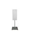 Volta Kwadrat Glass Table Lamp for E27 Socket with Gray Shade and Silver Base