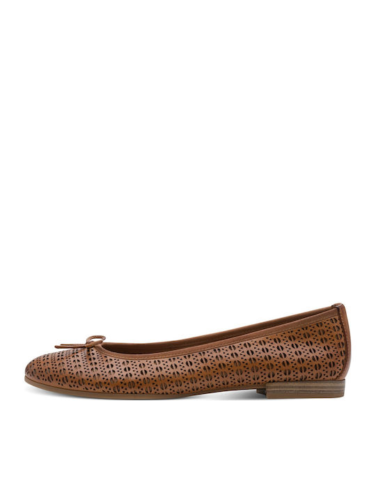 Tamaris Leather Women's Ballerina Shoes in Brow...