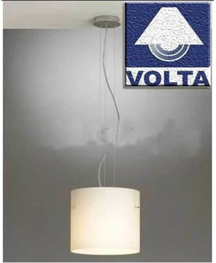 Volta Κρεμαστό Φωτιστικό Λευκό με Ντουί E27 28x28εκ.
