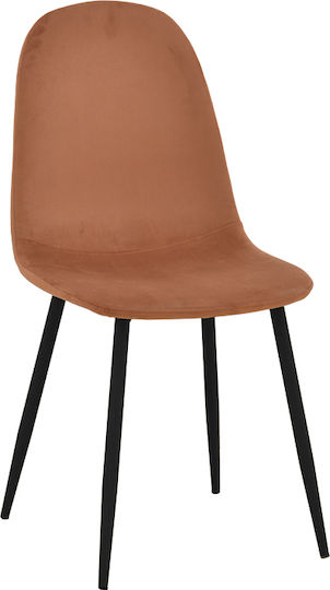 Bella Scaun de Dining Catifea Roz Prăfuit 43.5x52x89cm