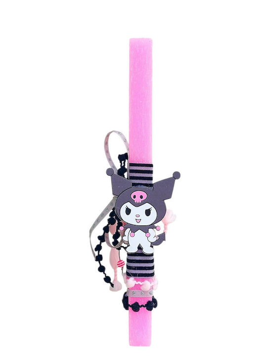 Handgefertigte Osterkerze Hello Kitty Rosa Kuromi