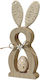 Holzkaninchen Osterdekorationen Ei 7x18cm
