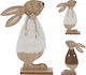 Easter Wooden Rabbit 22cm 2 Designs