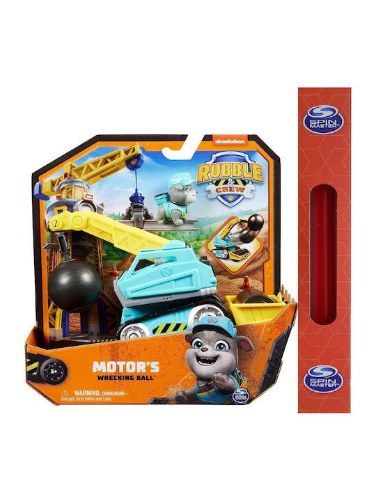 Παιχνιδολαμπάδα Paw Patrol Rubble & Crew - Motor's Wrecking Ball Spin Master