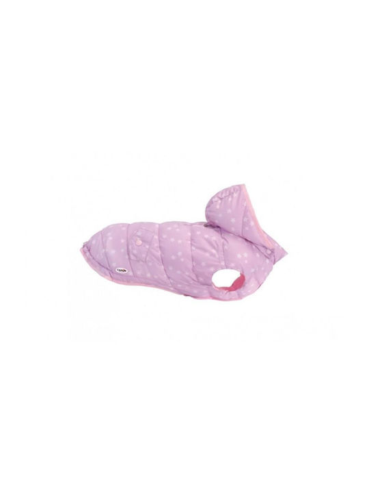 Camon Dog Coat With Hood Pink With Back Length 40 cm