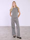 Celestino Satz T-Shirt Damenhose Loose Fit Grau