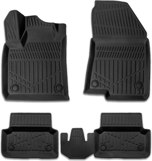 Set Față și Spate Covoare Auto 4 Bucăți pentru Dacia Sandero Negre