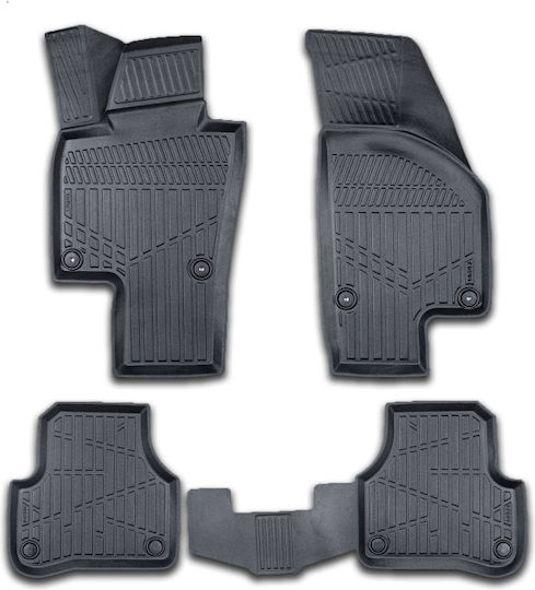 Set Față și Spate Covoare Auto 4 Bucăți Pentru Skoda Superb Ford Edge 2008-2015 Negre
