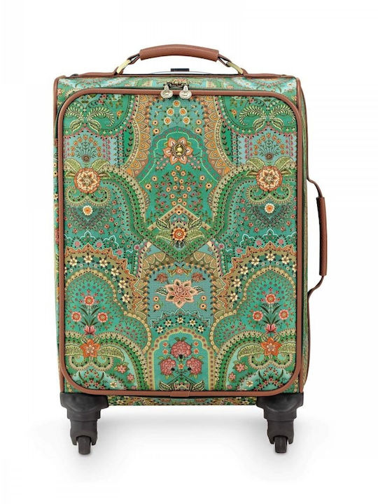 PiP Studio Cabin Travel Suitcase Green with 4 Wheels Height 47cm