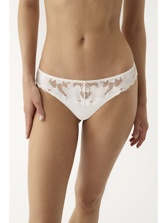 Damen-Slip mit Spitze Weiß